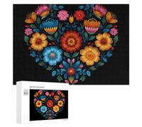 Folklore Floral Flower Wooden Puzzles for Adults Jigsaw Puzzles