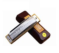 Folkmaster 1072 Harmonica Standard Beginner Diatonic Blues Gaita 10 Holes A B C D E F G Ab Bb Db Eb F# Musical Instrument(key of Db)