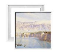 FOLKOR 12x12 Frame for Canvas Painting 0.6-0.8” Deep, 2 Pack Square Floater Frame for Canvas Prints, Floating frame for Wall Art Oil Painting Paint by Numbers Living Room Decor (White)