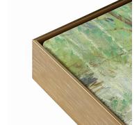 FOLKOR 5/6” Deep Frame for 24x36 Canvas Paintings, DIY Metal Floating Frame for Artists Designers Landscape Portrait Artwork, Rustic Home Office Wall Decor (Bronze)