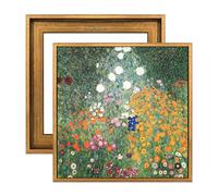 FOLKOR 6x6 Floater Frame for 0.6-0.8” Deep Stretched Canvas Paintings, 2 Pack Square Canvas Frame for Art Prints, Floating frame for Oil Painting Paint by Numbers Living Room Decor (Gold)