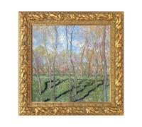 FOLKOR Antique Gold 6x6 Canvas Frame, 2” Wide Solid Wood Baroque Ornate Art Frame for Oil Paintings Prints Personalized Pictures Floral Still Life Artwork, No Back & Cover (Gold)