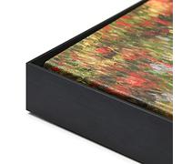 FOLKOR Canvas Floater Frame for 20x20 Oil Paintings with 0.5-0.8” Deep, DIY Metal Floating Frame for Stretched Canvas Art Prints Landscape Portrait, Horizontal or Vertical Display (Black)