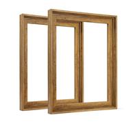 FOLKOR Floater Frame for 10x12 Canvas Paintings, 2 Pack Floating Frame with 0.9” Deep for Artists Designers Dog Cat Family Portrait, Vintage Fireplace Staircase Wall Art Decor (Dark Brown)