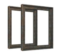 FOLKOR Floater Frame for 12x16 Canvas Paintings, 2 Pack Rustic Floating Frame with 0.5” Deep for Artists Designers Landscape Portrait, Vintage Fireplace Staircase Wall Art Decor (Blue and Gold)