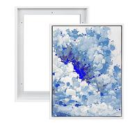 FOLKOR Floater Frame for 9x12 Canvas Paintings with 0.6-0.8” Deep, 2 Pack Canvas Floating Frame for Oil Paintings Art Prints Artwork, Horizontal or Vertical Display for Home Wall Decor (White)