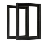 FOLKOR Floating Frame for 16x24 Inch Canvas Painting with 0.6-0.8" Deep, 2 Pack Floater Frame for Canvas Prints, Oil Painting Art Frame for Gallery Wall Decor, Horizontal or Vertical Display (Black)