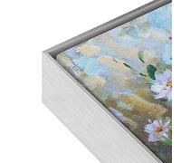FOLKOR Floating Frame for 20x30 Canvas Paintings, 5/6" Deep DIY Floater Frames for Modern Abstract Wall Art Flower Floral Prints, Minimalist Home Gallery Show Exhibition Decor (Silver)