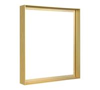 FOLKOR Floating Frame for 24x32 Canvas Paintings, DIY Metal Canvas Frame with 1.5" Deep Floater Frame for Canvas Wall Art/Portrait/Landscape Living Room Bedroom Kitchen Decor (Gold)