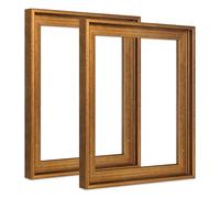 FOLKOR Floating Frame for 9x12 Stretched Canvas Paintings with 0.6-0.8” Deep, 2 Pack Complete Canvas Floater Frames for Diamond Paintings Prints Wall Art Fireplace Bedroom Decorations (Gold)