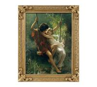 FOLKOR Gold Frame for 11x14 Canvas Painting, 1.8” Wide Solid Wood Vintage Frame for Stretched Canvas Prints Artwork, Living Room Wall Decor for Home Office Gallery, No Back & Cover (Gold)