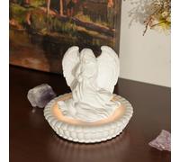 Folkor Life Angel Night Light - Guardian Angel Decorative Lamp with Soft LED Glow, Cordless Rechargeable Accent Light for Bedroom, Prayer Space & Spiritual Home Décor