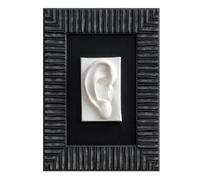 FOLKOR LIFE Ear Plaster Relief Framed Wall Sculpture Modern Art Decor