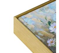 FOLKOR Metal Floating Frame for 18x24 Canvas Paintings, DIY Canvas Frame with 5/6” Deep, Modern Floater Frame for Portrait Landscape Living Room Bedroom Office Wall Art Decor (Gold)