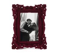 FOLKOR Old-fashioned 4x6 Decorative Picture Frame for Friend Photo,Wine Red