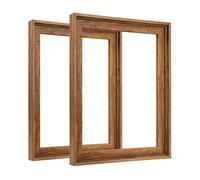 FOLKOR Shadow Joint Frame, Picture Frame for 30 x 40 cm Canvas Pictures, Brown Frame with 2.3 cm Depth for Landscape Portraits, Living Room Decor, Without Glass and Back Panel