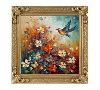 FOLKOR Vintage Gold Frame for 6x6 Canvas Painting, Baroque Ornate Open Back Frame for Canvas Prints Pictures Portrait Landscape, No Back & Cover (Gold)