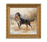 FOLKOR Vintage Gold Ornate Frame for 6x6 Oil Paintings Art Prints, Finished Wood Frame for Landscape Portrait, Open Back Art Frame for Gallery Hallway Wall Decor, No Back & Cover