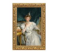 FOLKOR Wood Canvas Frame for 11x14 Oil Paintings Art Prints, Finished Antique Gold 11x14 Frame for Landscape Portrait, Ornate Art Frame for Office Living Room Wall Decor (Empty Frame, No Backboard)