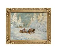 FOLKOR Wood Frame for 16x20 Canvas Paintings, Gold Frame for Oil Painting Art Prints, Antique Ornate Picture Frame for Landscape Portrait Wall Decor