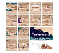Folkulture Backflow Incense Cones for Waterfall - Set of 12 (120 Cones)