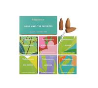 Folkulture Backflow Incense Cones For Waterfall, Set of 6 Waterfall Incense Cones Scented - Frankincense, Jasmine, Rose & Geranium, Sandalwood, Nag Champa, Lavender Inscents-cones (Good Vibes)