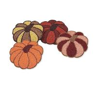 Folkulture Christmas Coasters Set of 4 | (4") Bar Coasters for Farmhouse or Table Decor | Rustic Bar Coaster Set for Home | Gifts set for Her and Him