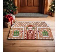 Folkulture Christmas Door Mat Outdoor, Eco Friendly Christmas Door Mats for Front Door, 28 X 16 Inch Welcome Matt or Doormat for Home Entrance, Durable & Anti Slip Coir Door Mats (Gingerbread House)