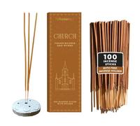 Folkulture Church Incense Sticks with Holder (100 Sticks) | Frankincense & Myrrh Catholic Incense Stick for Prayer, Daily Worship | No Charcoal,Organic,Non Toxic, 45 Mins, Long Burning Insence-Sticks
