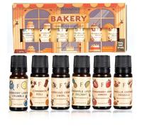 Folkulture Essential Oils for Home | Set of 6 (0.34 fl oz x 6) Bakery Diffuser Oil for Relaxation | Blueberry, Strawberry, Vanilla Essential Oil for Meditation | Pineapple Essential Oil for Women
