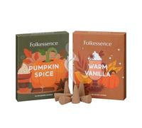 Folkulture Fall Incense Cone Scented | Set of 2 (30) Premium Incense Cones, Dual Set | Pumpkin Spice Fragrance Cones for Relaxation, Meditation & Home Fragrance | Aromatic Incense Cones for Daily Use