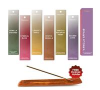 Folkulture Fall Incense Sticks (120 Sticks) | Set of 6 Autumn Incense For Relaxation, Aromatherapy| No Charcoal, Organic, Non Toxic, 45 Min Burning Vanilla, Coconut, Lavender Fall Essential Scent