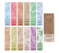 Folkulture Fall Incense Sticks (240 Sticks) | Set of 12 Premium Vanilla Fragance | Fall Scents Incense for Relaxation, Aromatherapy | No Charcoal, Non Toxic, 45 Mins Burntime, Sandalwood & Cinnamon