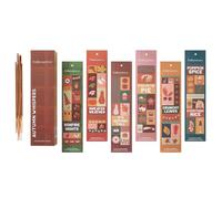 Folkulture Fall Incense Sticks Autumn Whispers (120 Sticks) | Set of 6 Fall Incense For Relaxation, Aromatherapy |No Charcoal, Non Toxic, 45 Mins Burntime Pumpkin Spice, Vanilla, Pine Autumn Incense
