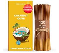 Folkulture Fall Incense Sticks with Holder (120 Sticks) | Cocunut Cove Autumn Incense for Aromatherapy, Relaxation | No Charcoal, 45 Min, Non Toxic Incense Sticks | Incense Gifts For Fall Essentials
