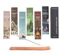 Folkulture Fall Incense Sticks with Holder | Set of 6 (120) Winter Insense | 45 Min Burn Time | Cedarwood, Amber For Aromatherapy | Organic, Non-Toxic | Autumn Inscents-Sticks Gifts For Fall Essential
