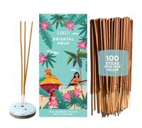 Folkulture Hawaii Incense Sticks with Holder (100 Sticks)| Premium Summer Scents Incents Stick for Aromatherapy, Relaxation | No Charcoal,Organic,Non Toxic, 45 Mins Slow Burning Insence-Sticks