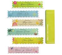 Folkulture Incense Sticks (120 Sticks) | Set of 6 Smell Like Summer Incense For Gifts, Aromatherapy | No Charcoal,Organic,Non Toxic,45 Mins Burn Time Sea Breeze, Lemon Summer Scents Insence-Sticks