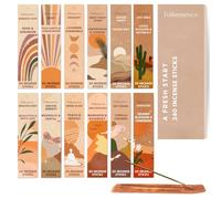 Folkulture Incense Sticks (240Sticks) | Pack of 12 Premium Insense For Yoga, Meditation, Aromatherapy, Home | No Charcoal, Organic, Non Toxic, 45 Mins, Long Burning Palo Santo, Sandalwood, Insence