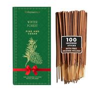 Folkulture Incense Sticks | Set of 100 Insence-sticks With Holder for Relaxation |Pine & Cedar Incense| Organic, Slow Burning & Non Toxic Inscents | Luxe Woody Fragrances for Meditation