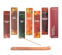 Folkulture Incense Sticks | Set of 6 (120) Insence-sticks With Incense Holder for Relaxation | Balsam, Cinnamon, Pumpkin Incense
