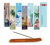 Folkulture Incense Sticks with Holder (120 Sticks) | Set of 6 Premium Incense Sticks For Aromatherapy | No Charcoal, Organic, Non Toxic, 45 Mins,Long Burning Coconut, Coffee, Rose Insence-Sticks