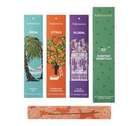 Folkulture Incense Sticks with Holder- Set of 3 Insenses (60 Insence Sticks) for Calm - Clementine, Lilac, Island Air Inscents Sticks Variety Pack, Insents or Inciensos Aromaticos, Premium Incents