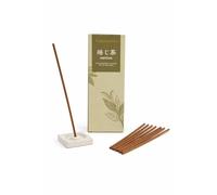Folkulture Japanese Matcha Incense Sticks with Holder | 60 Premium Incense | No Charcoal, No Black Smoke | Green Tea Matcha Aroma for Relaxation, Focus | Organic, Non-Toxic Incense