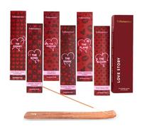 Folkulture Love Incense Sticks | 120 Luxury Insense Sticks Gift Set | Vanilla, Rose, Lavender & Frankincense | 8 Inch 45-60 Min Burn Carbon-Free | Romantic Fragrance Set, Valentines Day Gifts for Her