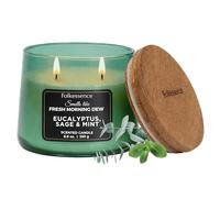Folkulture Scented Candle | 8.81 Oz - Eucalyptus Candles for Home Scented | Sage & Mint Soy Candle or Non Toxic Candles for Relaxing | Long Lasting Green Candle for Relaxation Gifts for Women
