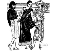 Folkwear #134 South Asian Tops & Wraps Burmese Jacket, Thai wrap Blouse Indian Choli Traditional Sewing Pattern (Pattern Only) folkwear134