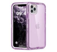 Follaroma for iPhone 11 Pro Max Case, Heavy Duty Shockproof Protection Phone Cases, Anti-Drop, Dual Layer Transparent Protective Cover Compatible with iPhone 11 ProMax, 6.5 inch, Crystal Purple