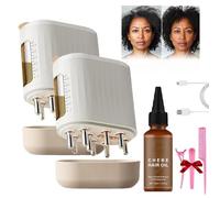 Follicle Activator 3.0 Free Chebe Hair Growth Oil, Curlic Follicle Activator 3.0 Scalp Machine, Electric Scalp Massager Hair Growth with Hair Oil & 6ml Tank(2pcs)