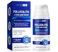 Folliculitis & Acne Care Cream 100g | 1% Salicylic Acid & Herbal Extracts | For Scalp, Face, Body & Butt | Ingrown Hairs, Razor Bumps & Blemish Repair | Pore Refining, Oil Control & Soothing Skin Care